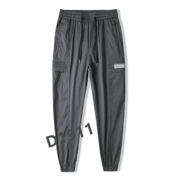

2021 men's thin fashion joker stretch nine pants loose, straight, slim, foot banding casual trousers m-4xl#14, Black