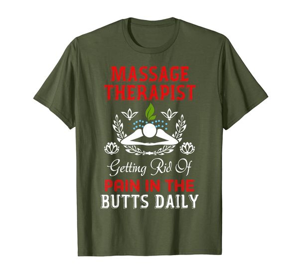 

massage therapist getting rid of pain in butts daily t-shirt, White;black