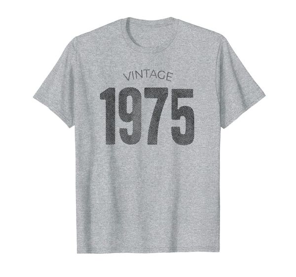 

vintage made in 1975 t-shirt 44th birthday gift t-shirt, White;black