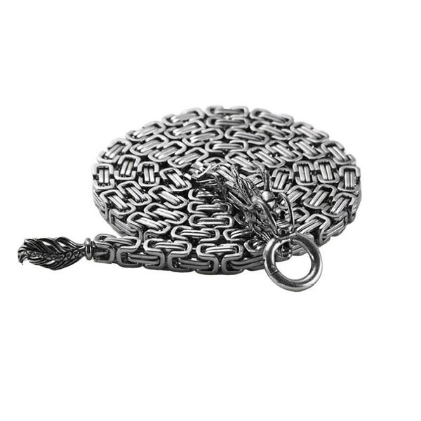 

link, chain titanium steel and copper keel bracelet necklace multi purpose decoration whip waist pendant, Black