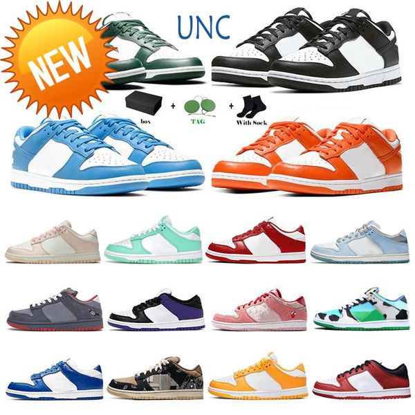 

2022 mens running shoes low black white unc pn dust coast university red green glow laser orange men trainers women sneakers designer u