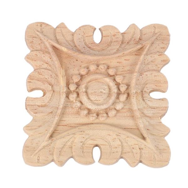 

wall stickers vintage unpainted wood carved corner onlay applique frame background home furniture cabinet door decor decoration