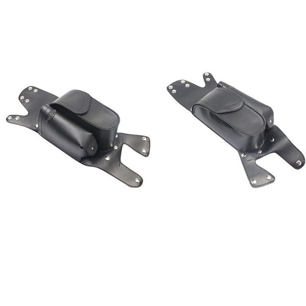 

car organizer motorcycle pu leather saddle bag guard with water bottle holder for touring road king glide electra street