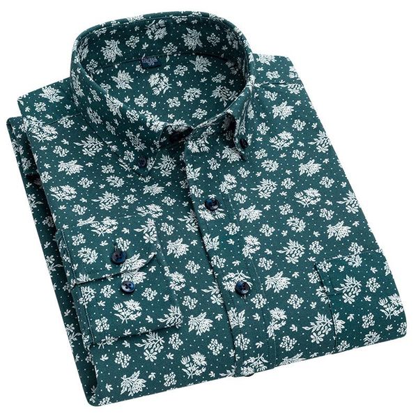 

men's casual shirts luxury shirt floral print men 100% cotton spring gentlemen button down regular fit daily chemise homme male brand c, White;black