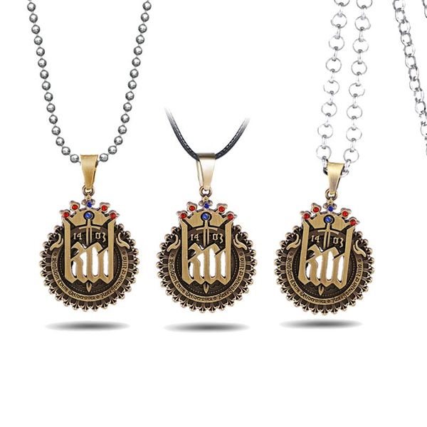 

pendant necklaces game kingdom come deliverance necklace for men metal cryatal crown women jewelry long rope chain collares, Silver