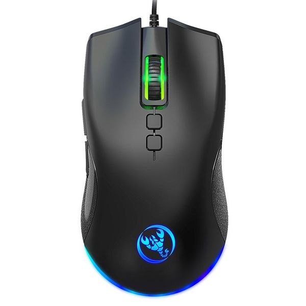 

mice wired gaming mouse 6400dpi 7 programmable buttons rgb controllable light suitable for mac, lap computer