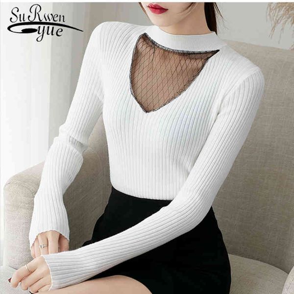

pull femme autumn clothes women turtleneck sweater sueter mujer invierno solid pullover 6671 50 210427, White;black