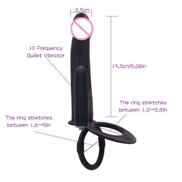 NXY Giocattoli per adulti Strapon Doppia penetrazione Dildo maschile Vibratore anale per coppie Donne Erotic Faloimitator Plug Massaggiatore Giocattoli adulti del sesso per uomini 1203