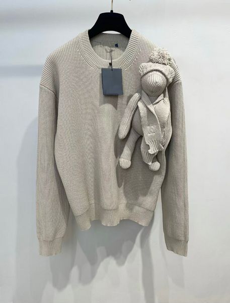

23 men's new big sweater designer luxury round neck sweater us size women's pendant mens cardigan pullover, White;black