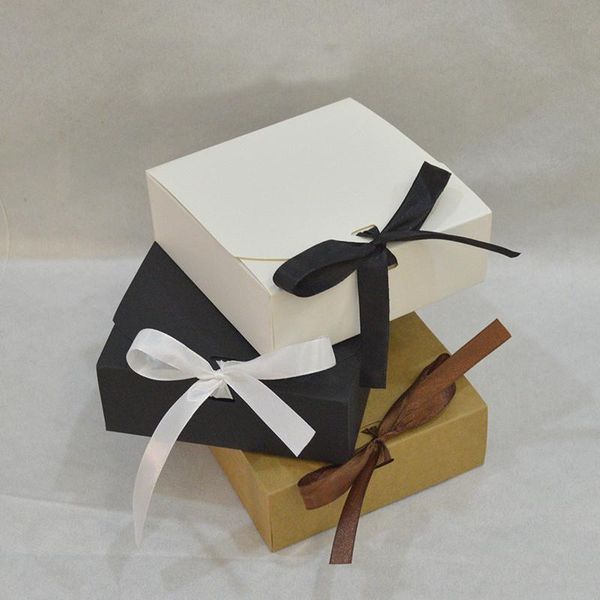 

10pcs gift box large with ribbon paper boxes for packaging custom logo personalisation wrap