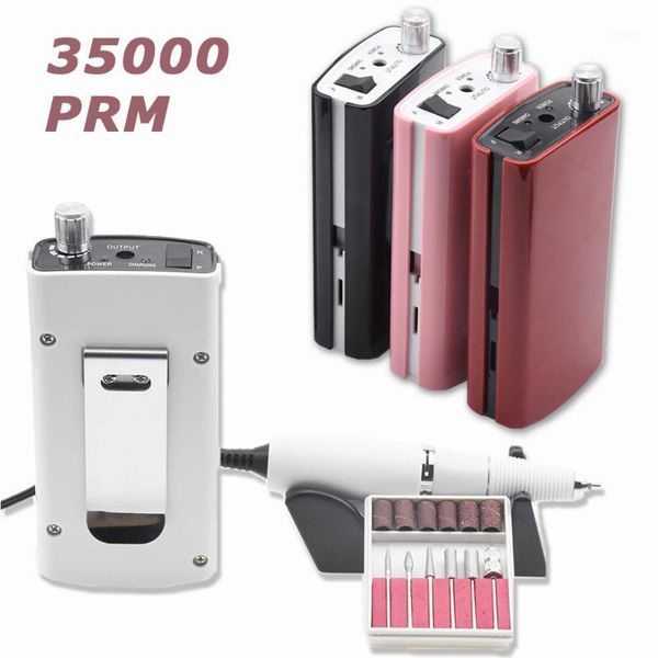 

nail drill machine 35000rpm portable rechargeable for manicure and pedicure professionals & accessories1