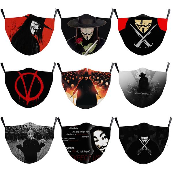 

mask v-word hate killing team clown film personality dustproof wash printing