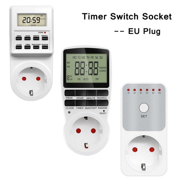 

timers electronic digital timer switch socket eu plug kitchen outlet programmable timing control 50%off