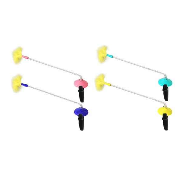 

cat toys interactive feather teaser toy stick exerciser catcher pet gifts