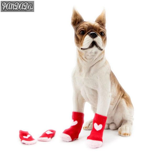 

dog apparel pet dogs goods for mascots shoes knit knitted products 4 pcs/set v
