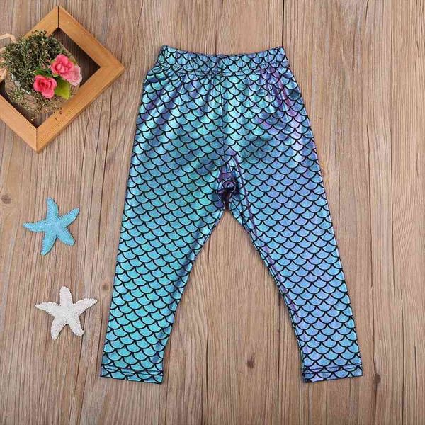 

pudcoco shiny fish scale mermaid pant leggings for baby girls pants treggings, Blue