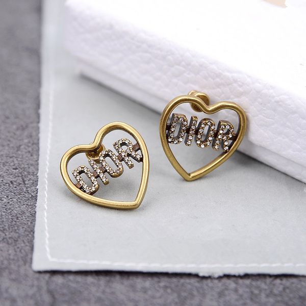 

new love letter diamond earrings red bracelet female black friday deals, Silver