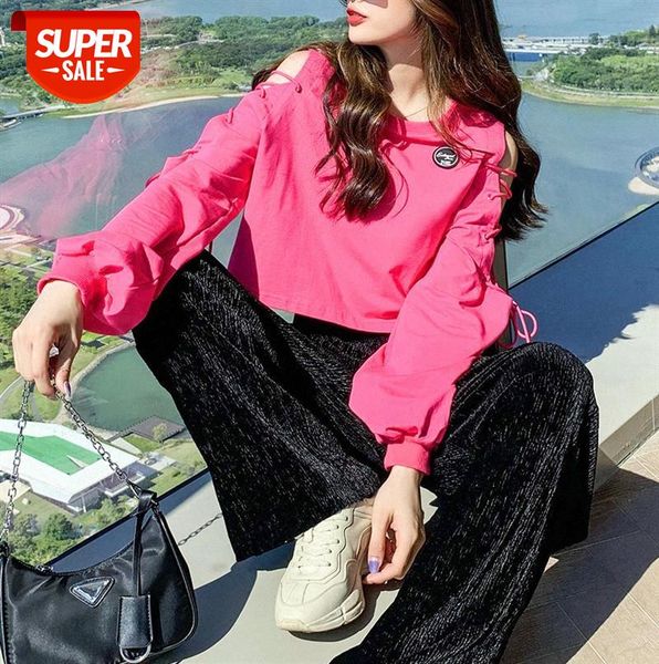 

[nuts] design sense, personality, careful machine, strapless korean style loose and thin sweater girl student #vo2t, Black;gray