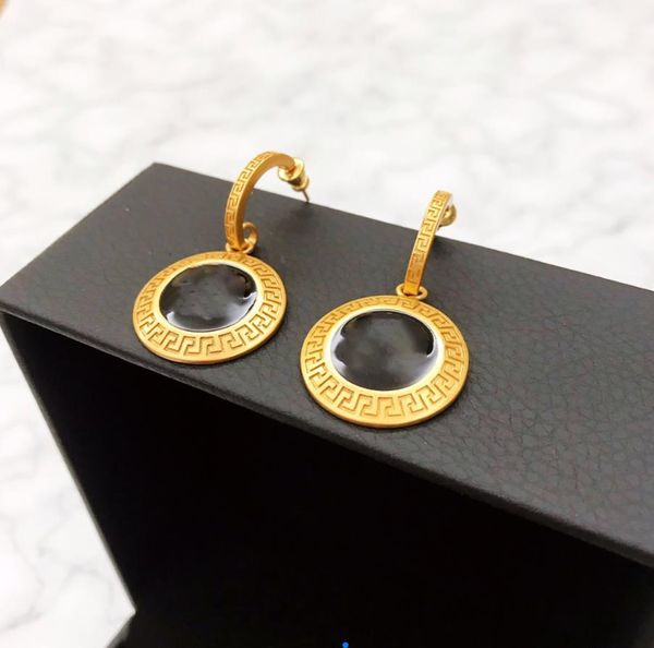 

vintage earrings large for women statement earrings geometric golden color metal pendant earrings trend fashion jewelry luxurys designers, Silver