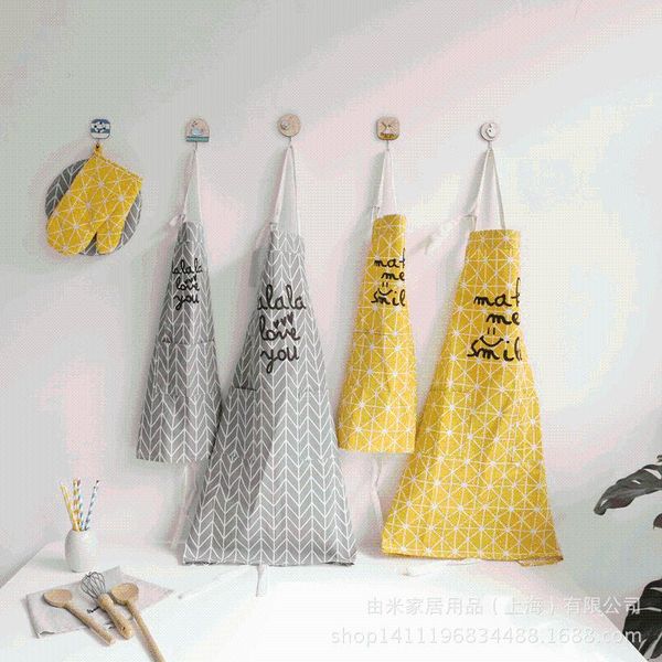 

creative apron simple nordic wind geometric pattern oil proof and antifouling parent child wholesale aprons