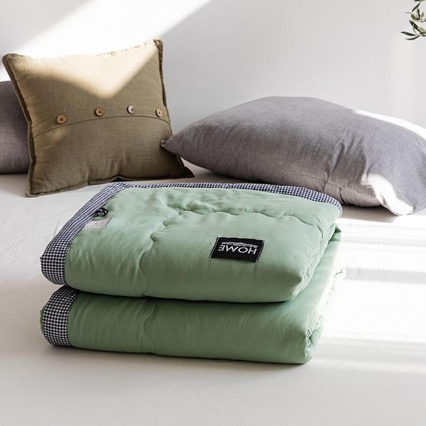 

comforters & sets 2021 promotion time-limited no soft summer cotton quilts child infant home bed blankets comforter born travel plaid swaddl