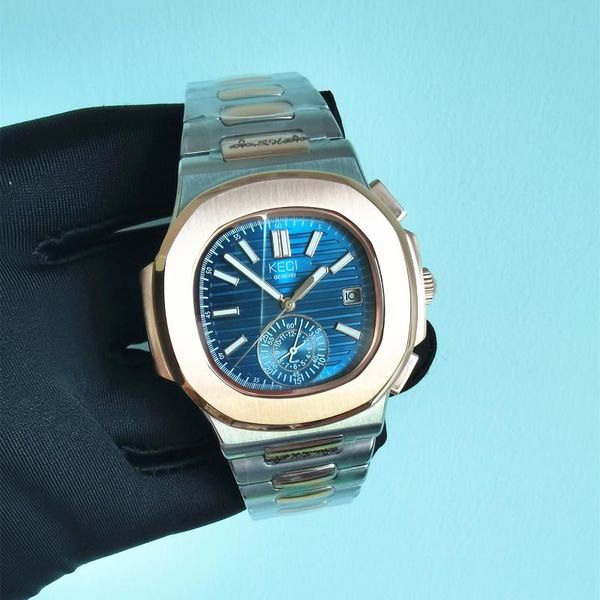 

wristwatches luxury brand 1:1 design nautilus watch men's high-end automatic mechanical stainless steel non-fading clock luminous hands, Slivery;brown