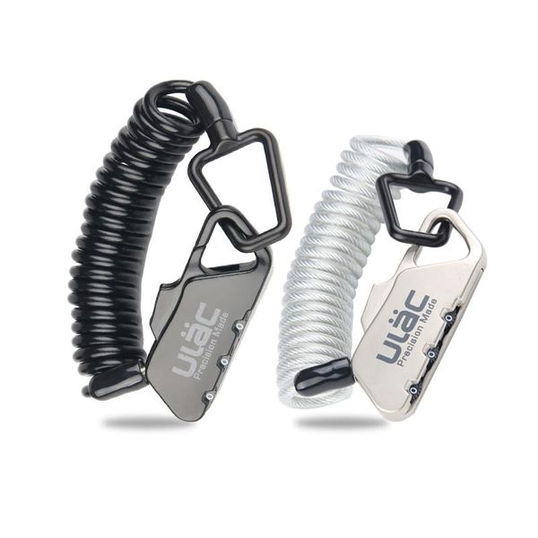 

bike locks ulac mini lock 1200mm fold backpack cycling helmet bicycle cable 3 digit combination anti-theft
