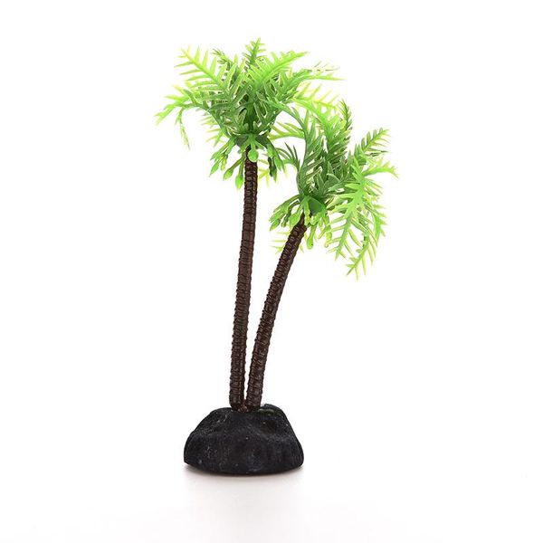 

decorations 1pcs plastic aquarium coconut trees fish tank plants ornament decoration