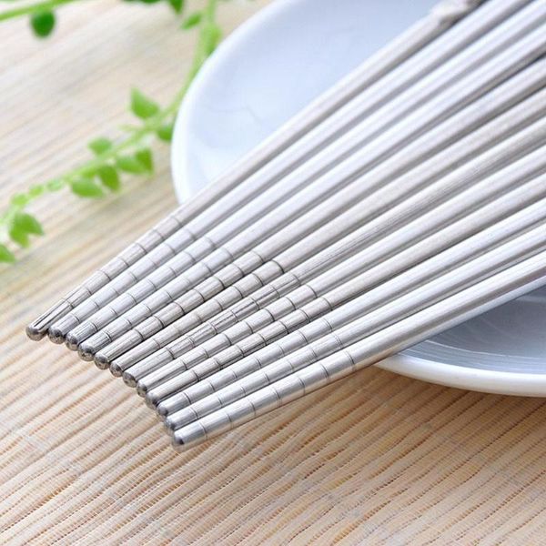 

pairs chopsticks stainless steel chopstick wholesale assortment set home tableware gift kitchen portable p5a8