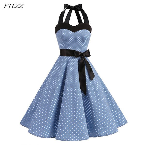 

summer lady spaghetti strap backless polka dot dress casual high waist slim mini elegant party 210423, Black;gray