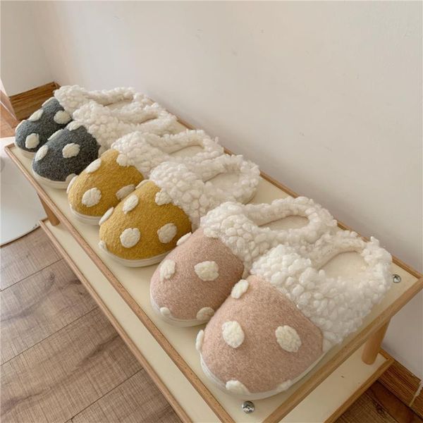 

women home slippers plush furry warm ladies casual indoor shoes sweat winter comfort 9h99, Black