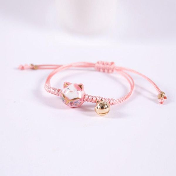 

charm bracelets bracelet red rope chain woven cute lucky cat adjustable small fresh student girlfriends couple decorative jewelry accessorie, Golden;silver