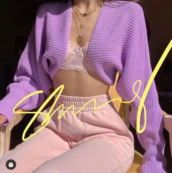 

women's knits & tees women sweater casual cardigan knitted cape mujer slim crop shawl autumn spring sweaters femme clothing, White