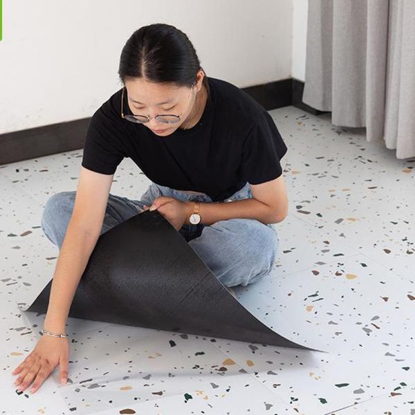 

carpets 60*60cm self-adhesive stone plastic floor stickers waterproof anti-slip wear-resistant pvc sticker for living room bedroo