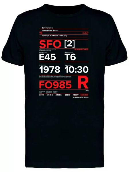 

Sign Departure And Arrival Tee Men's -Image by Shutterstock, White;black