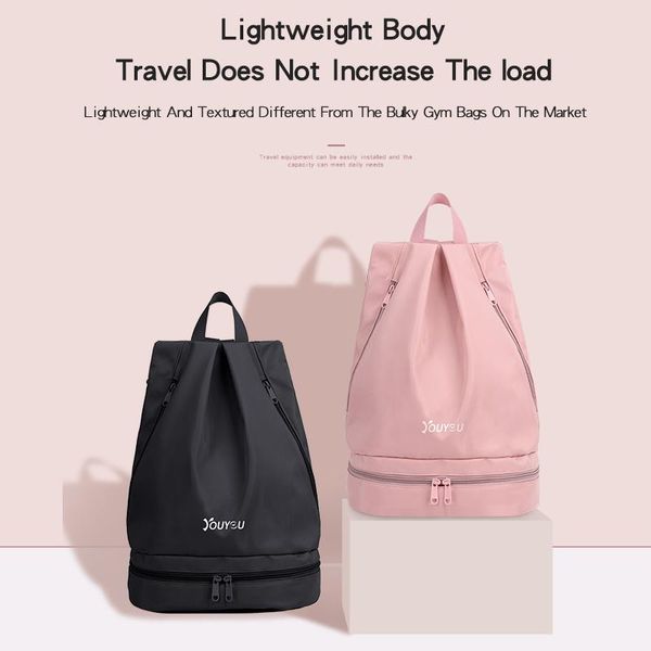 

outdoor bags waterproof sports gym multifunction dry wet separation fitness training yoga shoulder bag with shoes
