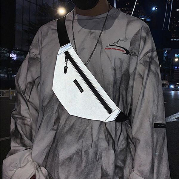 

waist bags chest reflective woman bag fashion waterproof pack outdoor crossbody large capacity belt hip packs