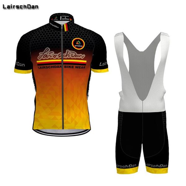 

racing sets lairschdan cycling jersey set 2021 summer riding short bibs 9d gel pad suit roupa de ciclismo masculino men road cycle uniforme, Black;blue