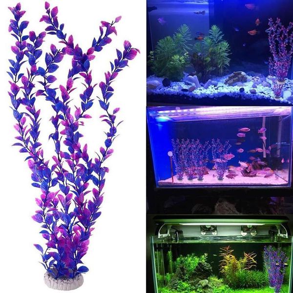 

decorations artificial purple plastic plants aquarium fish tank grass decoration for fish's viewing