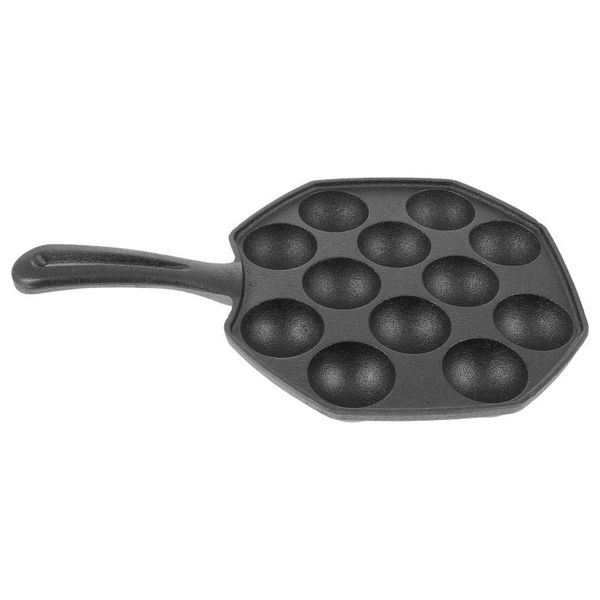 

pans 1pc durable takoyaki baking tray mold household quail egg (black)