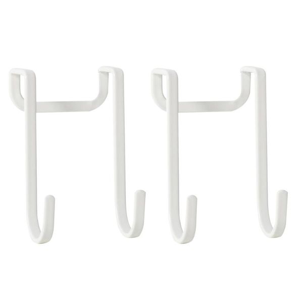 

hooks & rails 2 pcs iron door traceless cabinet clothes storage hanger