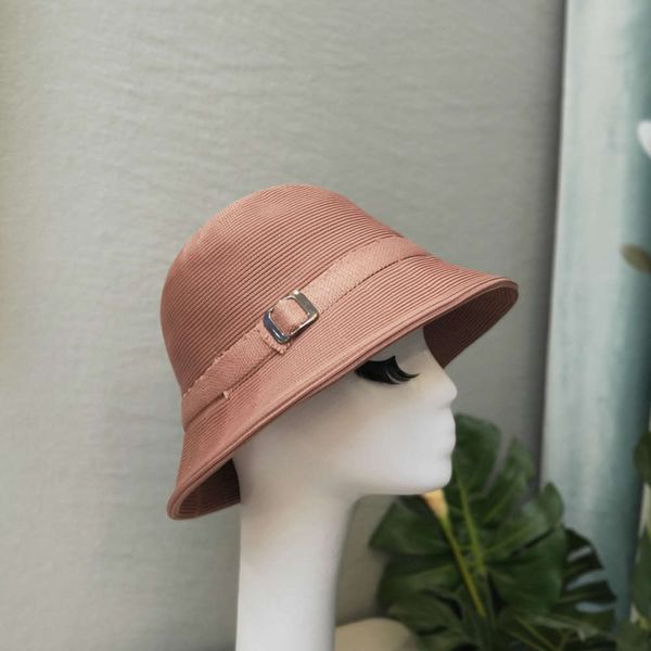 

sun hat belt buckle spring and summer lady sunscreen fisherman's simple fashion sunshade basin foldable bucket hat, Blue;gray