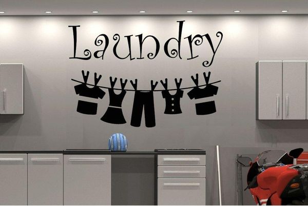 

wall stickers laundry room decal art quote sticker decoration balcony window shop decals xy4