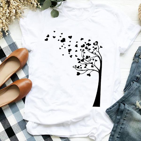 

dandelion love floral flower summer women t shirts autumn print tee clothes graphic, White