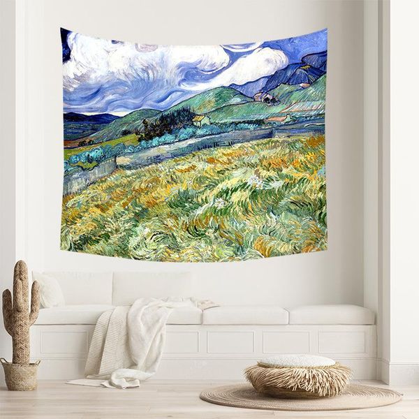 

tapestries imitation window landscape tapestry art home decoration dorm