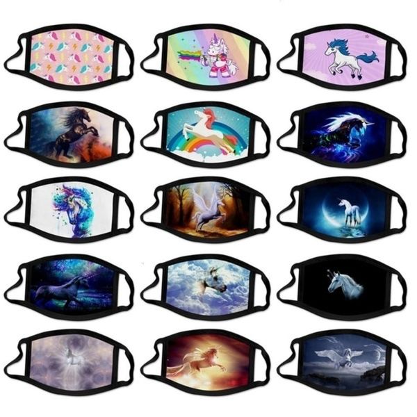 

dustproof 3d tie dye fashion printing pegasus mask ice silk fabric washable