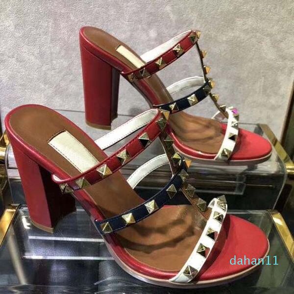 

designer summer brand women flip flops slipper luxury fashion genuine leather slides sandals metal chain ladies casual shoes sz 36-42, Black