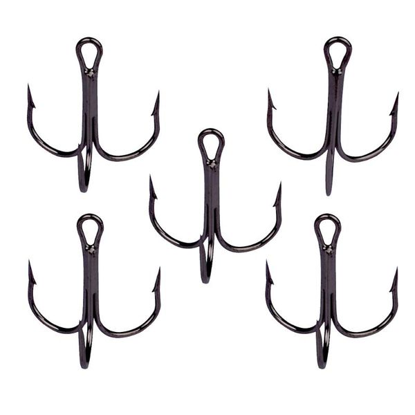 

50/200pcs sharp quadruple reinforced tweeter fishing hook triple anchor powerful bait three-prong three-claw hooks