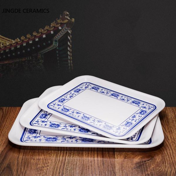 

1pc modern rectangular plastic plate household tea cup fruit kitchenware dish vegetable salad bread display tray dishes & plates