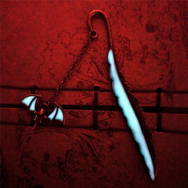 

bookmark peerless 1pc luminous bat read maker feather stationery vintage bookmarks for books